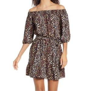 Lilly Pulitzer Rochelle Off-the-Shoulder Romper Onyx My Favorite Spot Print-S